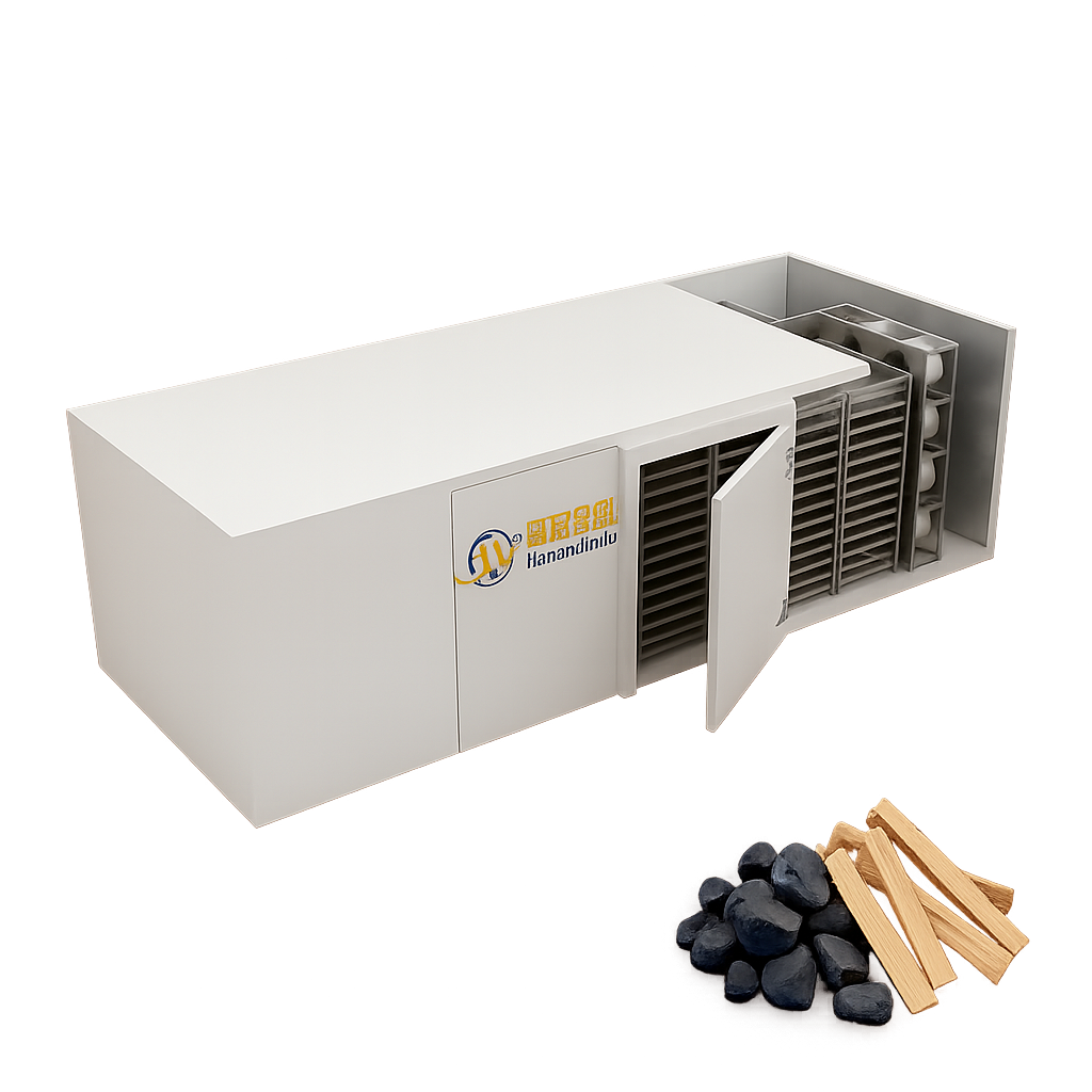 煤柴烘干房烘干农产品现场展示